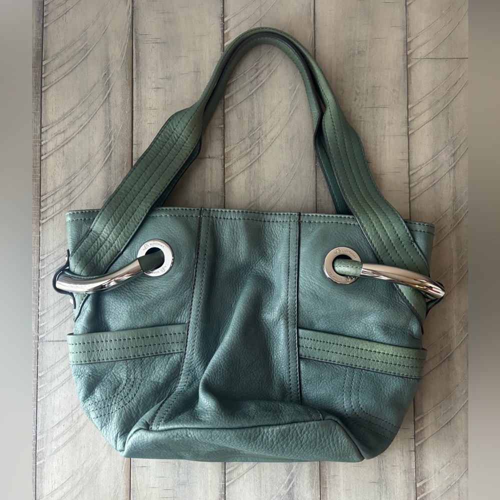 B. Makowsky Soft Genuine Leather Shoulder Bag in Green